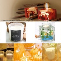 허브인 소이캔들 만들기 젤 캔들재료 DIY, 코르크캡 사각250