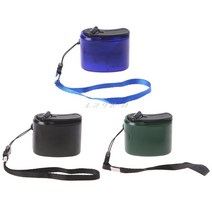 충전드릴 호환 배터리 충전기 수동 기 비상 야외 휴대용 핸드 전원 usb dynamo 크랭크 전화, 푸른