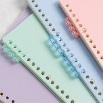 짧은 컬러 똑딱이 플라스틱 제본링 플라스틱링 제본스프링 코일링 10개, 색상, 노랑