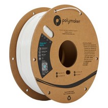 Polymaker 3D 프린터 PolyLite PETG 필라멘트 White 1kg, 3D 프린터 PETG 필라멘트 White 1kg