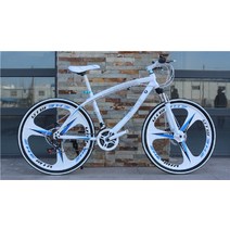 BMW 산악 자전거 성인 사이클링 가변 출근 21단~30단 오일 브레이크 라이딩 카본, 30 속도, 24인치, 디스크 브레이크 세 개의 나이프 휠-화이트