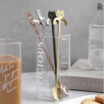 푸코 고양이 거치 롱티스푼(4color), 1개