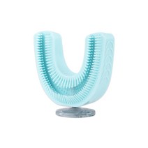전동 칫솔 kids sonic smart 360도 U 자형 초음파 치아 미백 어린이를위한 ipx7 방수, 8-15세 헤드 블루