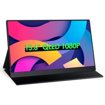 휴대용모니터 랩탑 포터블 QLED 터치스크린 휴대용 모니터 1080P IPS 100% DCI-P3 게임용 모바일 디스플레이 안드로이드 iOS 폰 X 박스 스위치 PS5 4 용, 8.15.6  1080P No Touch - AU 플러