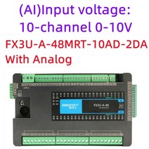easycon fx3u-a-48-10ad-2da mtmrmrt(아날로그 aiaoplc 컨트롤러 포함 스테퍼 서보 모터 전기 장비용 컨트롤러 제어 포함), 1-표시된대로 mrt