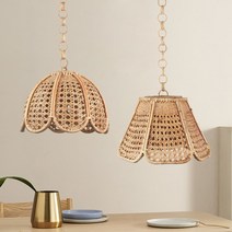 라탄등갓 조명커버 전등갓 등커버 갓등 소품 2종, 단품