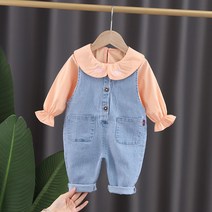 Purplehoney 아동복 0 아기 옷 1 세 아기 가을 옷 2 여자의 suspender 바지 세트 3 어린 소녀 가을 옷
