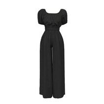 라라콩 롤리 스퀘어넥 허리밴딩 점프수트