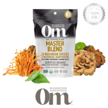 옴 머쉬룸 버섯 복합물 마스터 블랜드 90g 차가버섯 동충하초 노루궁뎅이 10종 함유, 1개, 기본