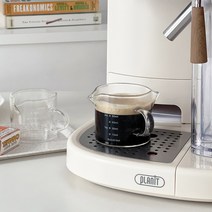 눈금자 핸들 에스프레소 샷잔 120ml 우드핸들 내열유리 샷잔, 투명핸들
