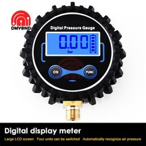 압력게이지 1/4 200PSI 디지털 디스플레이 미터 타이어 압력 인플레이션 건 건용, 02 Without LED