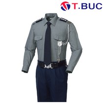 사계절 경비복 상의 긴팔 경비복-05 다크그레이 M~4XL 셔츠 경비 복 카라 봄 여름 빅사이즈 티뷰크