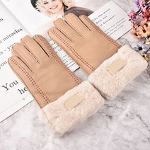 선빛 메리 스노우 장갑 가죽 여성 손가락 겨울 외출 패션 선물 엄마