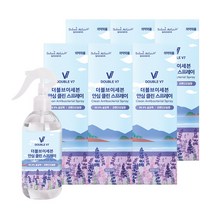 99.9% 유해 세균 제거 EWG 그린등급 안심 클린 살균 소독 스프레이 라벤더오일향 더블브이세븐 300ml, 6개