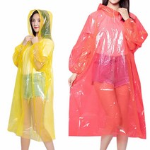 로아 일회용 레인코트 형광 비옷 5P 판초우의 오토바이 낚시, 옐로(5매)