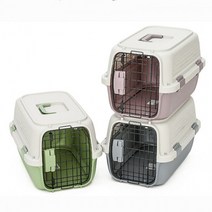 강아지 고양이 대형견 소형견 더블도어 켄넬 캔넬 이동장 이동가방 캐리어 케이지 반려동물, 더블도어 대형(핑크)