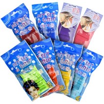 모리스 제트 세트 구르프 숏 이지그립 볼륨 헤어롤 소, 숏 35mm／하늘색(5개)