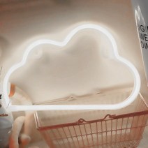 네온 등 간판 감성 조명 LED led 오픈 open Led 불빛 만화 구름/플래시/전구/하트 화살표 모양 사인 방 홈 파티 장식 램프 벽 장식품, [08] White Light