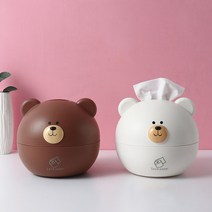 ecolucky 동글곰돌이 두루마리 휴지케이스 화장지케이스 티슈커버 티슈케이스, 테드 휴지 디스펜서/브라운, 1개