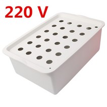 식물재배기 가정용 수경재배기24 셀 수경 토양없는 보육 상자 공기 펌프 포함 재배 시스템 식물 묘목, 01 220V  Grey