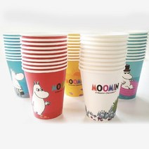 무민 칼라 종이컵 9oz5(270ml) 5종 컬러 혼합 100개, 1개
