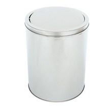 MDO5215 코스모스 스텐 스윙휴지통 14L 휴지통/쓰레기통/분리수거함/스틸휴지통