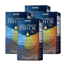 GNC [4개 SET] 트리플 스트랭스 피쉬오일 코큐텐 60정 (소프트젤) TRIPLE STRENGTH FISH OIL PLUS COQ-10 60 Softgels, 1