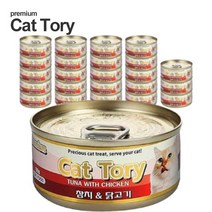 캣토리 고양이 캔, 참치 + 닭고기 혼합맛, 24개