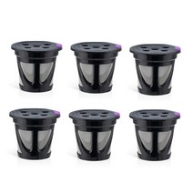 keurig k-supreme k-supreme 플러스 머신 커피웨어 가제트 용 16 pcs 호환 커피 캡슐 리필 필터 컵, 1-6개