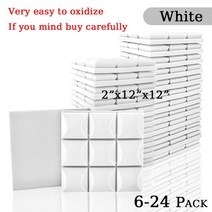 발전기방음박스 방음재 흡음재 사운드 흡수 폼 어쿠스틱 스폰지 스튜디오 방음 벽 6 개, 14.White - Medium Density - 12