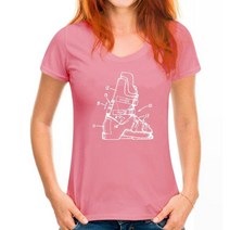 겨울 스노우 스포츠 스키 부츠 특허 티셔츠 청사진 프린트 스노우 겨울 스포츠 선물 p268, 10 WoMen Deep pink_03 S