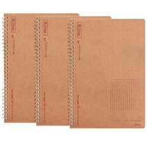 앨범샵 크라프트 5mm 그리드 노트 N356, 혼합 색상, 3개입