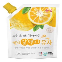 꽃샘 별난알맹이 유자 1kg, 1개, 1000g