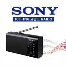 소니 휴대용 라디오 ICF-.P36 AM FM라디오 등산 낚시