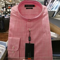 [엘르셔츠]창원뉴코아 여름용 면아사~~긴팔 차이나카라 슬림셔츠 100 싸이즈 2장 남아 있는상품 핑크 EAFMS58275