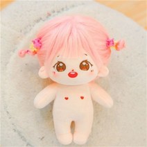 20cm 무속성 솜인형 단품 아이돌 남자 여자 인형 키트 플러시 애니메이션 딸기 소녀, 알몸 인형