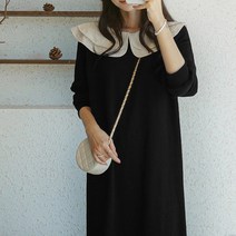 [마이더스비] 브로닝 프릴 카라 원피스