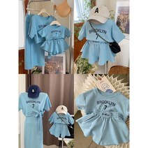 하와이안 여름 가족 바캉스룩 엄마 딸 시밀러룩 원피스 반팔 반바지 비치 패밀리룩