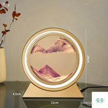 물멍 배 어른장난감 키덜트 아크릴 스노우볼 모래시계 워터볼 자동차장식, Gold Base-Purple