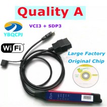 대형 케이블 품질 A SDP3 VCI3 스캐너 WIFI VCI 3 무선 V2.50.2 VCI-3 트럭 진단 키 WIN7 10 대신 VCI2, 13 스웨덴어