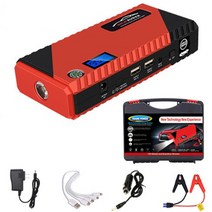 우스틴스 자동차 점프스타터 휴대용 USB 파워뱅크 보조배터리 28000mAH, 빨강