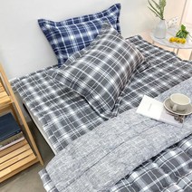 체크패턴 싱글침대 학생침구 학교 기숙사이불세트 침구세트 슈퍼싱글 SS