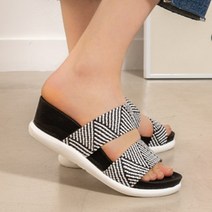 아이슈즈 라탄 이선 5.5cm 쿠션통굽 여성 슬리퍼 94507