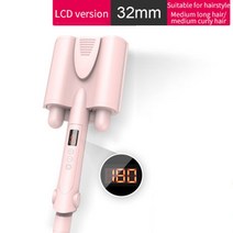 봉고데기 아이롱 매직기 부목 세라믹 헤어 컬러 3 배럴 빅 웨이버 티타늄 컬링 아이론 자동 롤러 스타일링 도구 웨이브 아이언, [01] 32mm, 01 32mm_01 미국