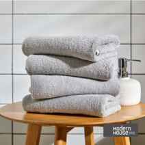 [모던하우스 창원점]WOW 140g 빨리마르는 경량 세면타월 4P 그레이_BG0122002