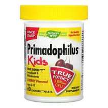 네이쳐스웨이 프리마 도피러스 키즈 유산균 30억 츄어블 60정 체리맛