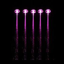 생일 크리스마스 용품 야광 형광 LED 컬러 라이트 업 광섬유 헤어 바레트 클립 머리핀 실크 플래시 브레이드 결혼식 선물 바 1 개 50, [04] 50 Pcs, [04] pink