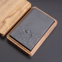 휴대용서예벼루 붓글씨 연습 연구 구름 나무뚜껑벼루
