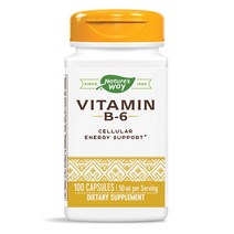 네이쳐스 웨이 비타민 B-6 50 mg 100 캡슐, 1개, 100정