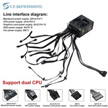컴퓨터 파워서플라이 t f skywindintl 2000w 활성 atx 모듈식 pc 전원 공급 장치 psu mine power suppli gpu mining mining, 없음